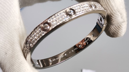 
				Cartier - Love diamond necklace in silver 
				Jewelry